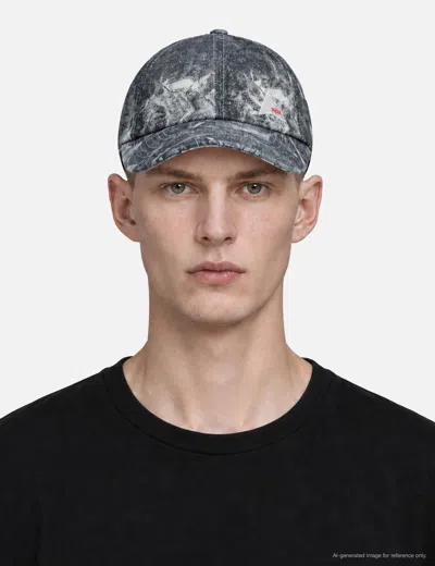 Roa X Wrangler Denim 6 Panel Cap Washed Pattern In Grey/灰色/그레이/グレー