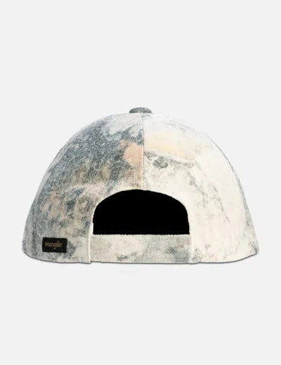 Roa X Wrangler Denim 6 Panel Cap Washed Pattern In Neutral