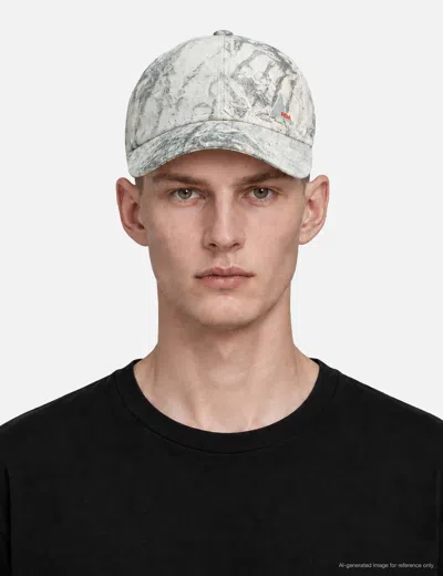Roa X Wrangler Denim 6 Panel Cap Washed Pattern In Neutral