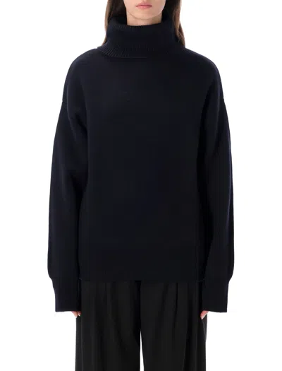 Rhea Cashmere Wool Crewneck Sweater In Blu