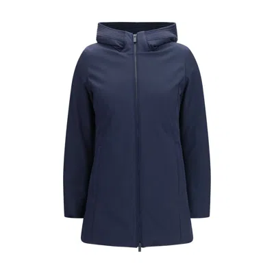 Woolrich Blue Polyester Parka In Blue