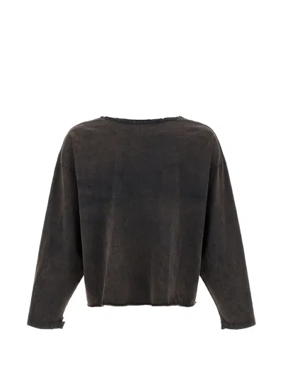 Second / Layer Skull-print Long-sleeve T-shirt In Brown