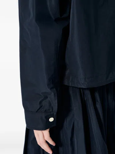 Max Mara Button-up Point-collar Jacket In Blue