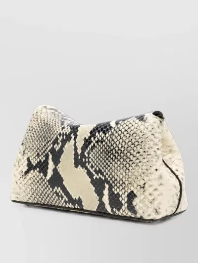 Totême Python Skin Mini Shoulder Bag In Gray