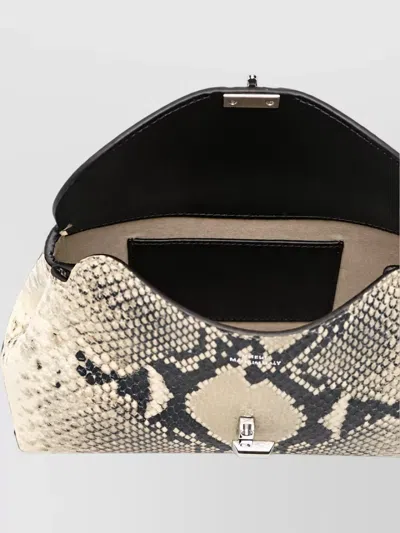 Totême Python Skin Mini Shoulder Bag In Gray