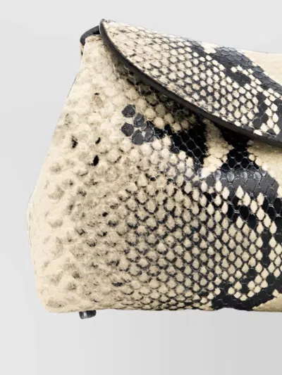 Totême Python Skin Mini Shoulder Bag In Gray