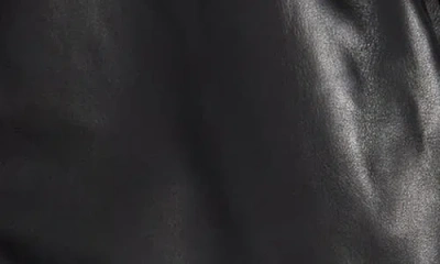 Bernardo Oversized Leather Bomber Jacket In Black