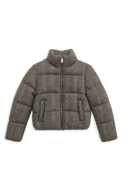 Noize Brigitte Cable Knit Puffer Jacket In Multi