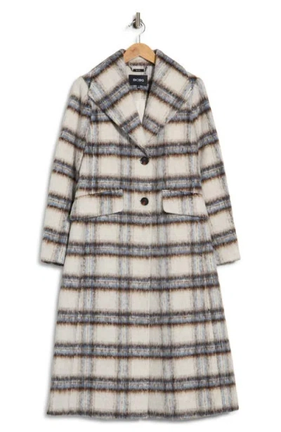 Bcbgeneration Plaid Wing Collar Coat In Multi
