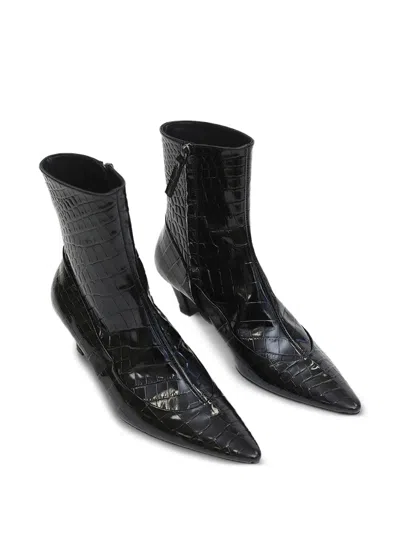 Christopher Esber Corte Embossed Ankle Boots In Black