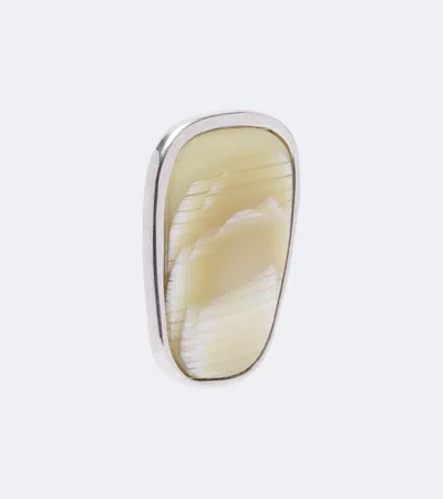 Acne Studios Embellished Earrings In Silver