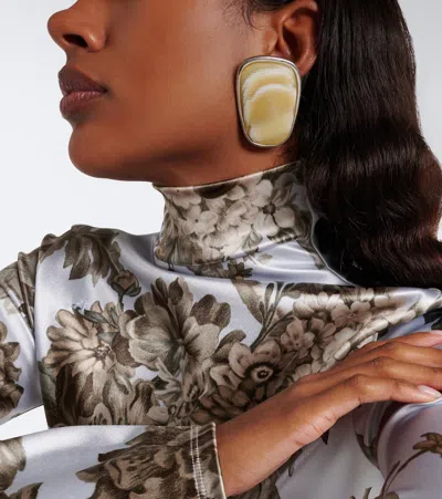 Acne Studios Embellished Earrings In Silver