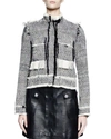 LANVIN Long-Sleeve Jean-Style Jacket, Ecru