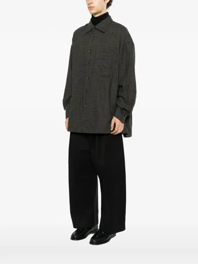 Ziggy Chen Check-pattern Button-up Shirt In Gray