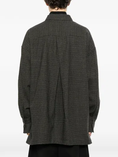 Ziggy Chen Check-pattern Button-up Shirt In Gray