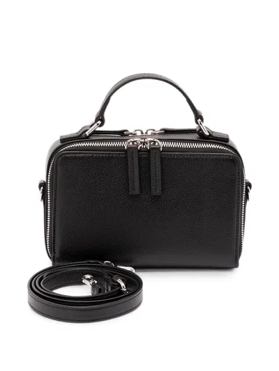 Fendi Black Leather Tote Bag In Black
