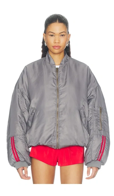Lioness Bloom Bomber Jacket In Gray