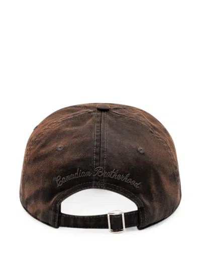 Dsquared2 Brown Embroidered Baseball Cap In Brown