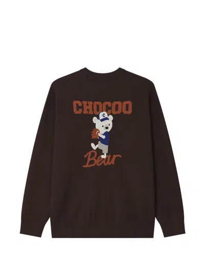 Chocoolate Graphic-patch Sweater In Brown