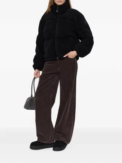 Canada Goose Fallon Fleece-textured Puffer Jacket In Black