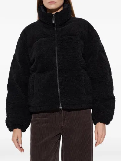 Canada Goose Fallon Fleece-textured Puffer Jacket In Black