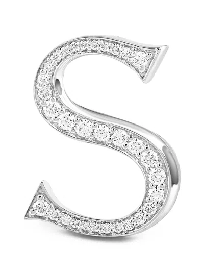 Ashna Mehta Medium Diamond Initial Bag Charm In Blue
