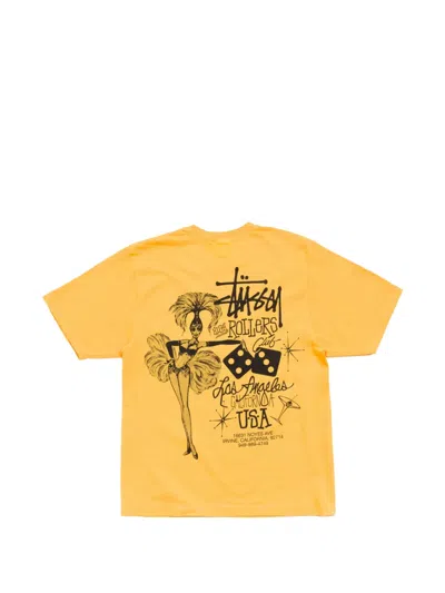 Stussy High Rollers T-shirt In Yellow