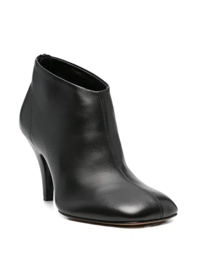 Phoebe Philo Square Toe Ankle Boots In Multi