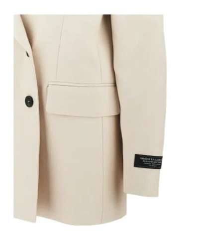 Msgm Double-breasted Blazer In Neutral