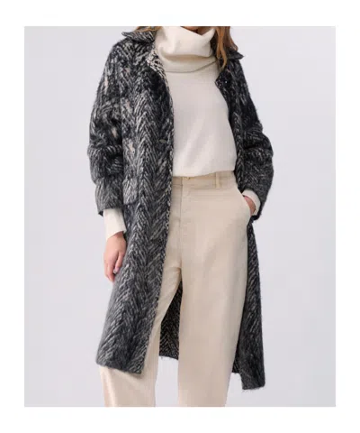 Liu •jo Liu Jo Patterned Button-front Coat In Gray