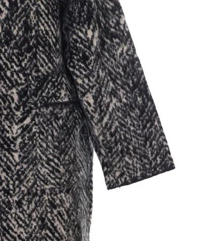 Liu •jo Liu Jo Patterned Button-front Coat In Gray
