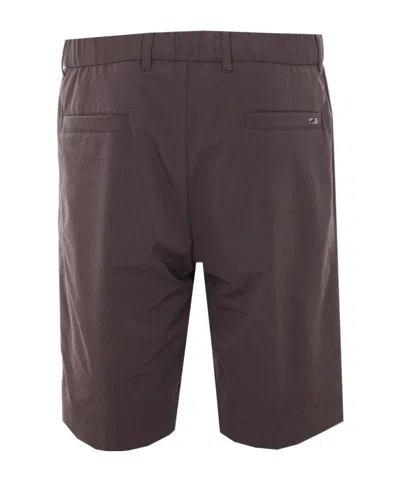 Herno Elasticated Lateral Pockets Shorts In Brown