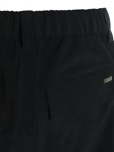 Herno Blue Polyamide Polyester Elastane Pants In Black