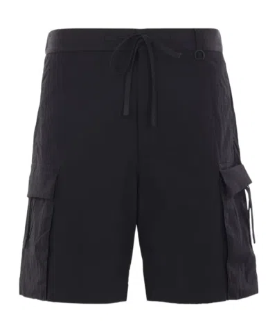 Herno Technical Cargo Shorts In Black