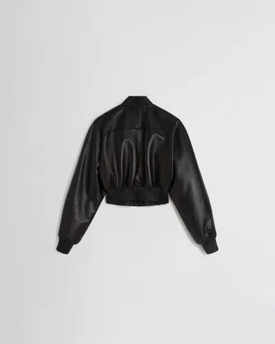 Phoebe Philo Pilot Leather Jacket In Black