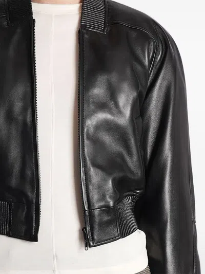 Phoebe Philo Pilot Leather Jacket In Black