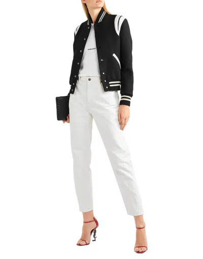 Saint Laurent Solid-colored Pilot Jacket In Multi