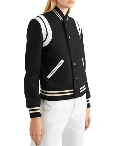 Saint Laurent Solid-colored Pilot Jacket In Multi