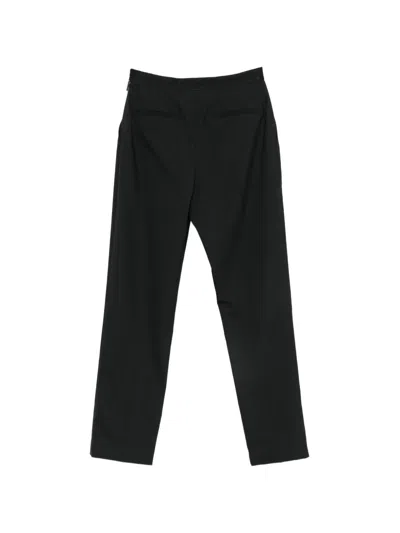 Msgm Logo-waistband Trousers In Black