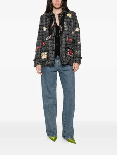 5 Progress Embroidered Tweed Jacket In Multi
