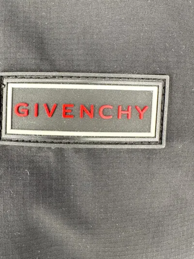 Pre-owned Givenchy Logo-patched Down Jacket In Black