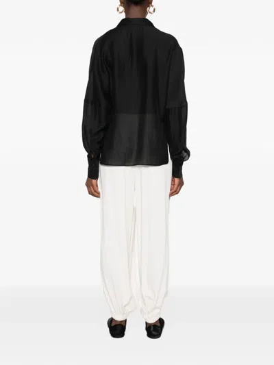 Eleh Wrap-front Blouse In Black