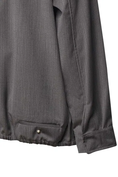 Magliano Herringbone-pattern Lightweight Jacket In Gray
