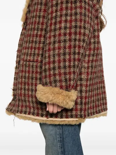 R13 Reversible Check-pattern Coats In Multi