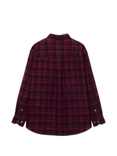 Dunst Checked Flannel Button Down Shirt Red In Brown