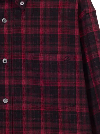 Dunst Checked Flannel Button Down Shirt Red In Brown