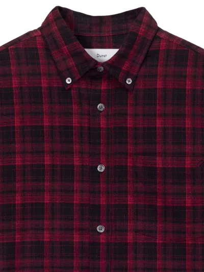 Dunst Checked Flannel Button Down Shirt Red In Brown