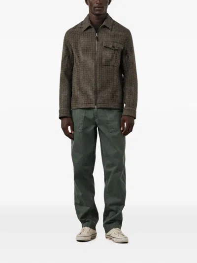 Hartford Dandy Houndstooth-pattern Jacket In Brown