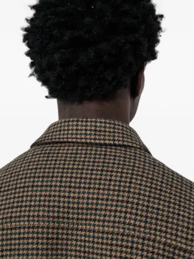 Hartford Dandy Houndstooth-pattern Jacket In Brown