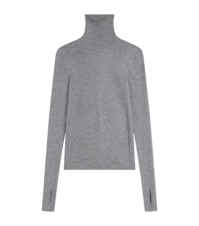 Givenchy Turtleneck Sweater In Wool And Silk In White